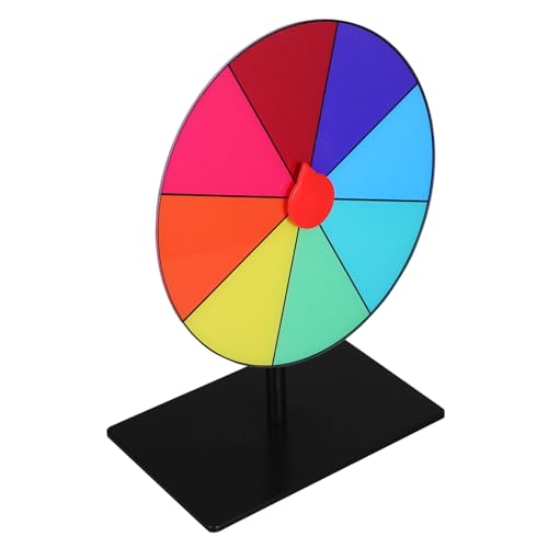 WHAMVOX Wiederbeschreibbares Tisch Preisrad mit Segmenten Tragbarer Wheel Spinner für Partyspiele Messen und Karneval Interaktives Drehrad für Erwachsene und Soziale Events Kompakt und von WHAMVOX