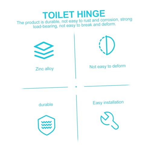 WHAMVOX Zinklegierung Toilettensitz Scharnier Wc Sitz Ersatz Scharniere Klodeckel Befestigung Langlebig Stabil Einfache Montage Toilettendeckel Zubehör von WHAMVOX
