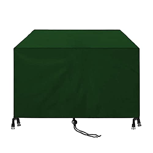 Abdeckung Gartenmöbel, 320x160x90cm(126.0x63.0x35.4in) Terrassenmöbel Wasserdicht,Winddicht,UV-beständig 420D Oxford Gewebe Rechteckige Sitzgarnituren,für Gartentisch Sitzgruppe Möbelsets,Grün von WHAOZ
