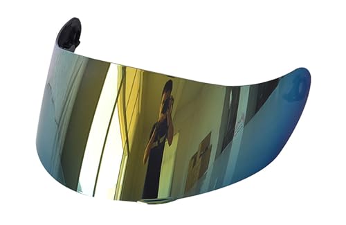 WHAPELQ Helmvisier Linse UV Schutz Nachtsicht Sicher Integralhelm K5 K1 K3 sv K5s Visier Linse Helm Gesichtsschutz Helmschild Iridium Gold Spiegel Ersatzvisier von WHAPELQ