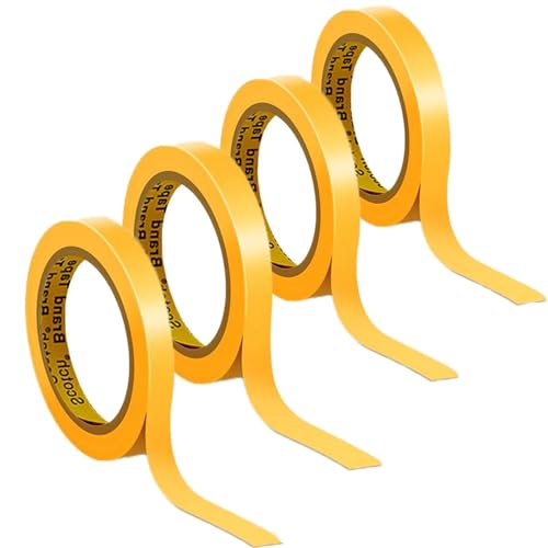 WHAPELQ Maskiertape Modellba，Maskiertap，Masking Tape Modellbau Selbstklebendes Band Whiteboard Klebeband für Autolack Malerarbeiten Dekorieren (Orange) von WHAPELQ