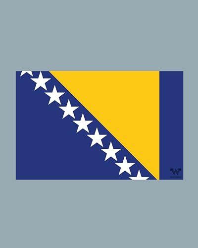 Bosnien-Herzegowina Flagge Aufkleber - Länderflagge als Sticker 8,5 x 5,5 cm WF004 von WHATABUS
