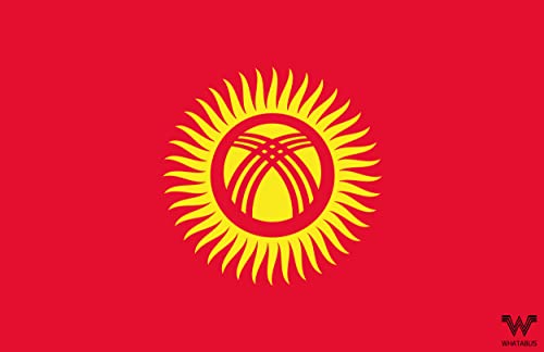Kirgisistan Flagge Aufkleber - Länderflagge als Sticker 8,5 x 5,5 cm von WHATABUS