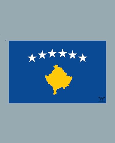 Kosovo Flagge Aufkleber - Länderflagge als Sticker 8,5 x 5,5 cm WF015 von WHATABUS