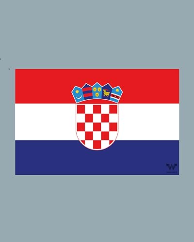 Kroatien Flagge Aufkleber - Länderflagge als Sticker 8,5 x 5,5 cm WF016 von WHATABUS