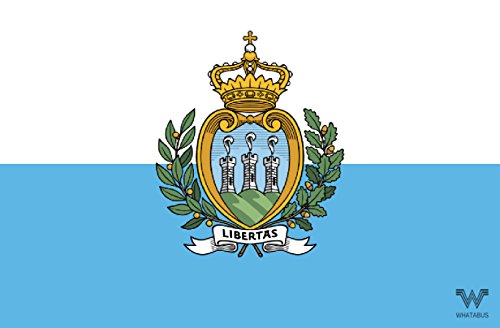 San Marino Flagge Aufkleber - Länderflagge als Sticker 8,5 x 5,5 cm von WHATABUS