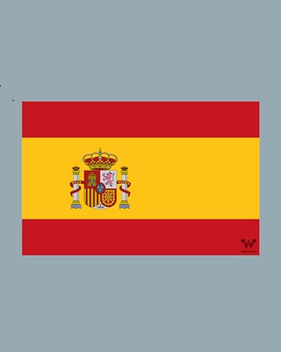 Spanien Flagge Aufkleber - Länderflagge als Sticker 8,5 x 5,5 cm WF039 von WHATABUS