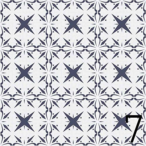 WHATABUS Fliesen/Azulejos je 9,8 x 9,8 cm – 9 Verschiedene Designs – Aufkleber im Set – Sticker (Design 7, 9) von WHATABUS