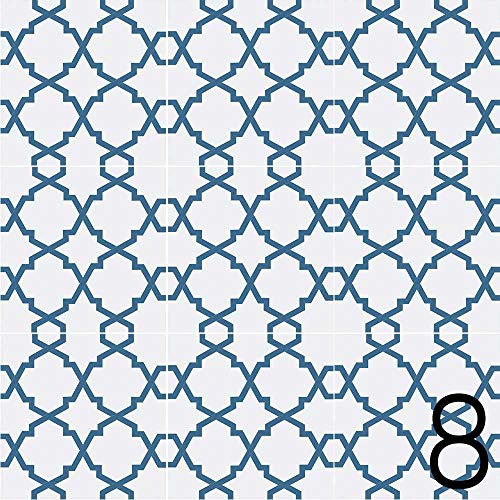 WHATABUS Fliesen/Azulejos je 9,8 x 9,8 cm – 9 Verschiedene Designs – Aufkleber im Set – Sticker (Design 8, 9) von WHATABUS