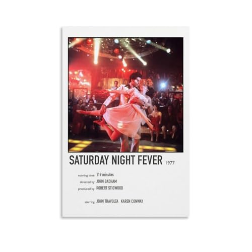 WHBRFO Poster "Saturday Night Fever", Schlafzimmer, ästhetische Kunst, Poster, Dekoration, dekorative Wandkunst, Gemälde, Leinwand, Wandbild, Wohnzimmer, Gemälde, ungerahmt, 60 x 90 cm von WHBRFO