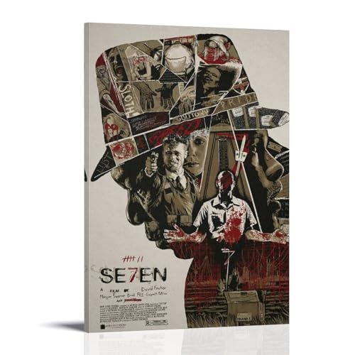 WHBRFO Poster "Seven (1995 Film)", Schlafzimmer, ästhetische Kunst, Poster, Dekoration, dekorative Wandkunst, Gemälde, Leinwand, Wandbild, Wohnzimmer, Gemälde, Rahmenstil, 30 x 45 cm von WHBRFO