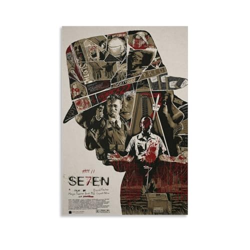 WHBRFO Poster "Seven (Film 1995), Schlafzimmer, ästhetische Kunst, Poster, Dekoration, dekorative Wandkunst, Gemälde, Leinwand, Wandbild, Wohnzimmer, Gemälde, ungerahmt, 30 x 45 cm von WHBRFO