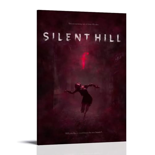 WHBRFO Silent HillPoster, Schlafzimmer, ästhetische Kunst, Poster, Dekoration, dekorative Wandkunst, Gemälde, Leinwand, Wandbild, Wohnzimmer, Gemälde, Rahmenstil, 40 x 60 cm von WHBRFO
