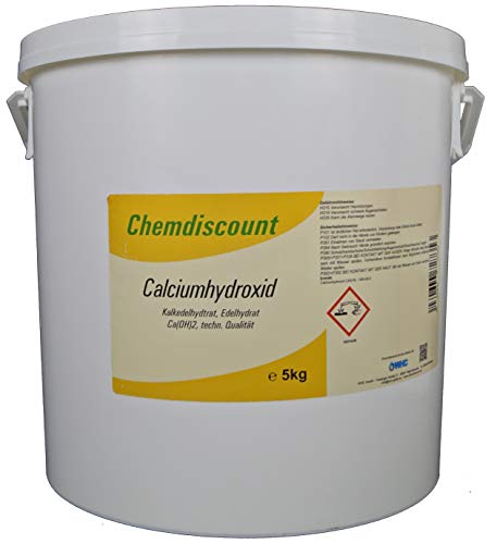 WHC GmbH 5kg Calciumhydroxid Ca(OH) 2, techn, Edelkalkhydrat, gelöschter Kalk von Chemdiscount