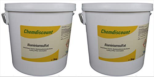 Chemdiscount 10kg (2x5kg) Aluminiumsulfat, 17/18%, Dünger, Flockmittel, Isoliersalz von Chemdiscount