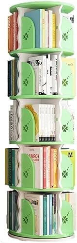 WHDEOY Drehbares Bücherregal, kreatives, um 360° drehbares Bücherregal, einfache Demontage, Bücherregal für Studentenecken (Farbe: Grün, Größe: 50 x 128 cm) (grün 50 x 159 cm) von WHDEOY