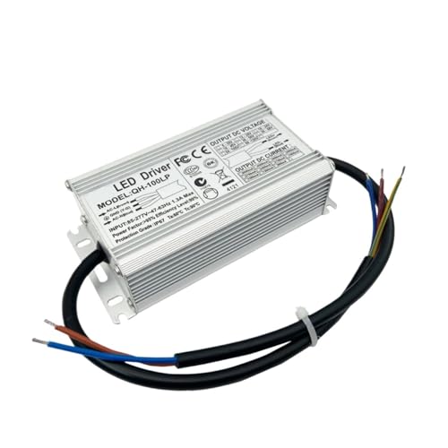 WHDESKVR 100W LED Driver 900mA 1500mA 3000mA 3600mA Constant Current Outdoor Waterproof Power Supply Lighting Transformer 100W LED(DC18-34V 2400mA) von WHDESKVR