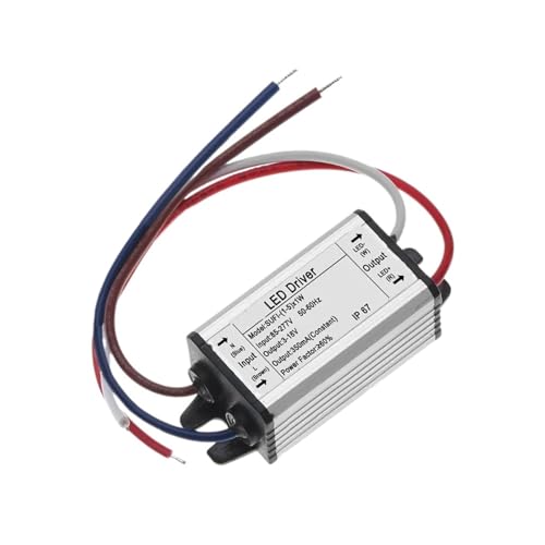 WHDESKVR 1W 3W 5W LED Driver 300mA 450mA 600mA Constant Current Waterproof Lighting Transformer DC2-17V 2-10V Outdoor Light Power Supply(Plastic Case,2-10V 450mA) von WHDESKVR