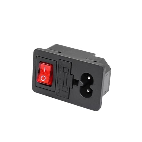 WHDESKVR 250 V 10 A roter Wippschalter Sicherung IEC320 C14 Einlass Steckdose Sicherungsschalter Stecker 2-polig WHDESKVR 250 V 10 A roter Wippschalter Sicherung IEC320 C14 Einlass Steckdose Sicherungsschalter Stecker 2-polig von WHDESKVR
