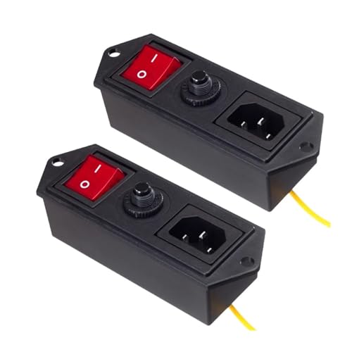 WHDESKVR 2er-Pack 20A IEC C14 Steckdose mit LED-Wippschalter mit Überlast-Druckknopf-Leistungsschalter WHDESKVR 2er-Pack 20A IEC C14 Steckdose mit LED-Wippschalter mit Überlast-Druckknopf-Leistungsschalter von WHDESKVR