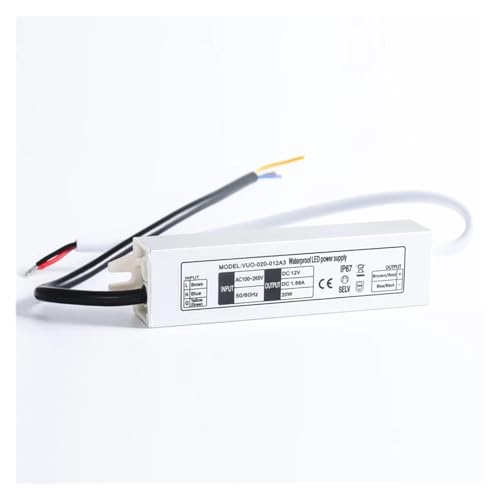 WHDESKVR LED Driver Adapter AC100-240V to DC 12V IP67 12W 20W 30W Outdoor Light Strip Transformer Switching Power Supply(45W) von WHDESKVR