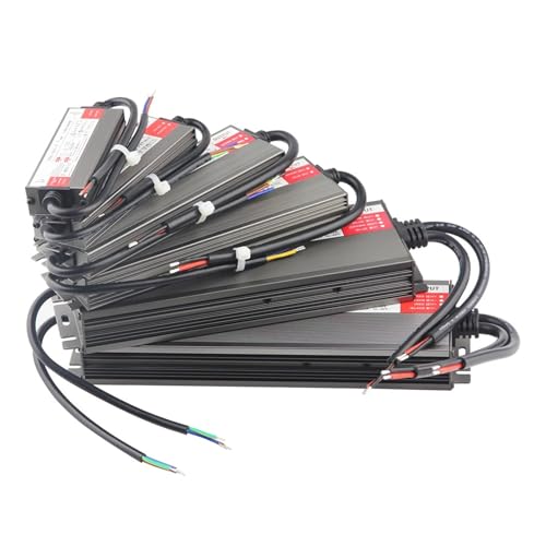 WHDESKVR Waterproof Power Supply IP67 Lighting Transformer AC175V~277V to DC 12V 24V LED Driver 300W 400W Outdoor Adapter(HX400W,DC 24V) von WHDESKVR