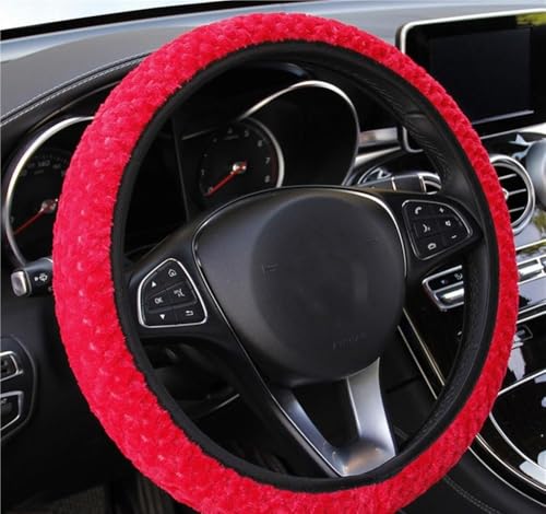 WHDsunQQ Auto Lenkradbezug 37-39 cm Universal-Lenkradabdeckung verschleißfeste rutschfeste Getriebeabdeckung Handbremsabdeckung Autoteile von WHDsunQQ