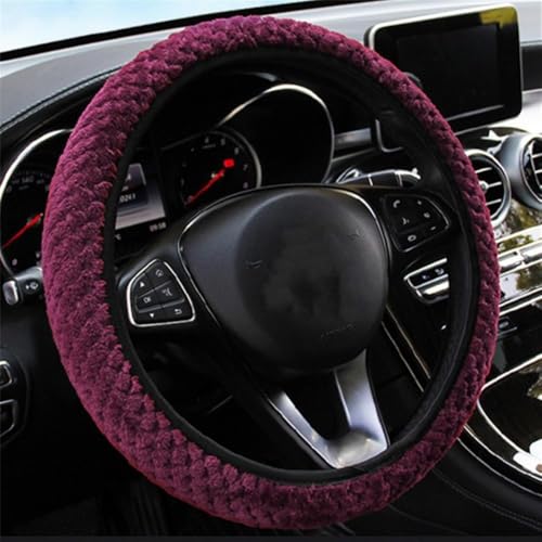 WHDsunQQ Auto Lenkradbezug 37-39 cm Universal-Lenkradabdeckung verschleißfeste rutschfeste Getriebeabdeckung Handbremsabdeckung Autoteile von WHDsunQQ