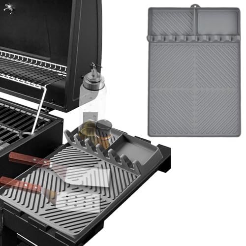 WHFGSOM Grillmatte, Silikon Grill Matte Zubehör kompatibel mit TAINO HERO XL BBQ Smoker GRILLWAGEN für Seitenablage/Grill-Seitentisch (zur ablage von Grillbesteck) von WHFGSOM