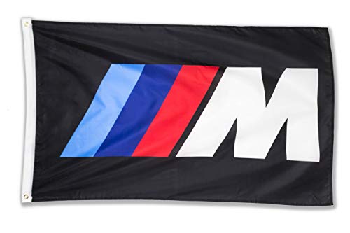WHGJ BMW M Logo-Flagge, 91,4 x 152,4 cm, IIIM, Rennwagen, große Garage, Dekoration, Banner von WHGJ