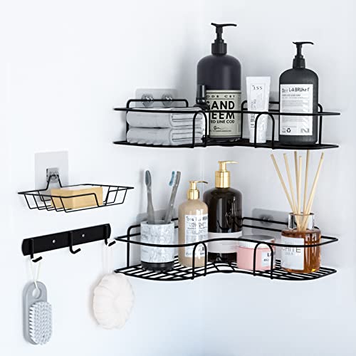 WHHVCTY Duschablage ohne Bohren (Schwarz) von WHHVCTY