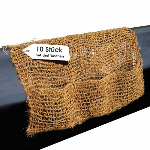 Kokos - Pflanztasche natur - 100cm breit | 3 Fächer - 10 Stück Kokos - Pflanztasche natur - 100cm breit | 3 Fächer - 10 Stück von WHI