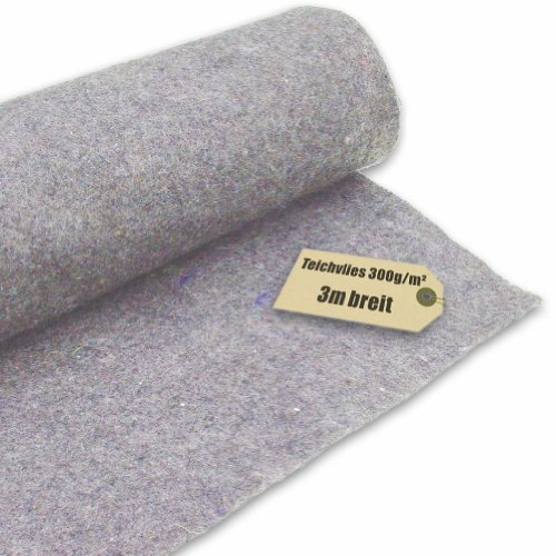 Teichvlies 300g /qm - 15qm in 3m Breite - 3x5 von WHI