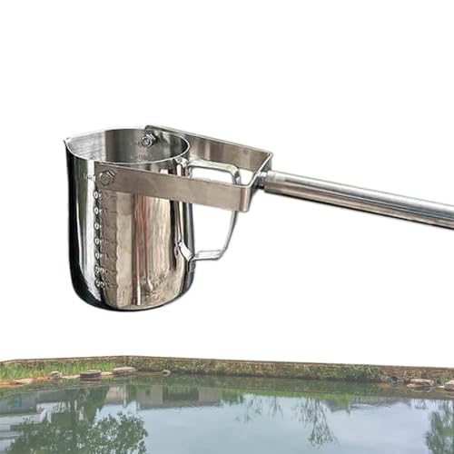 Teleskop-Wasserprobenentnahmeset, tragbare Wasserprobenstange mit 500-ml-Messbecher, verstellbare Verlängerungsstange von 1,5 bis 4,2 m, für Abwasser- und Reservoirtests sowie(2.5m/8.2ft) von WHIPIN