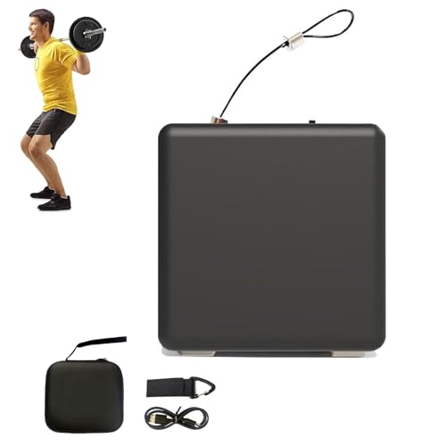 WHIPIN Geschwindigkeitsbasiertes Trainingsgerät, Lineare Positionsgeber, Tragbarer Linearencoder für Powerlifting, Intelligenter Geschwindigkeitstracker mit Echtzeit-Datenfeedback(Standard) von WHIPIN