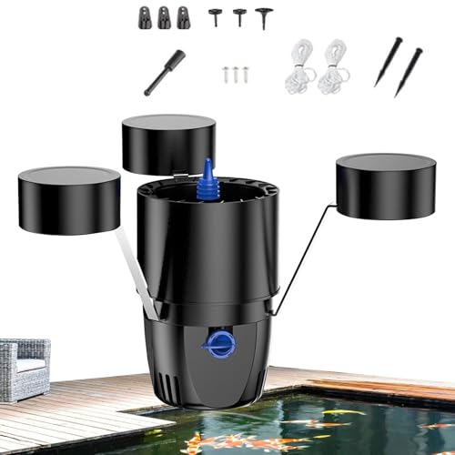 WHIPIN Schwimmender Teichskimmer, 45 W automatischer Poolreiniger, Teichbrunnen-Laubsammler mit 3 Fontänen-Modi, Laubsammler für die Wasseroberfläche, für Fischteiche, Garten, Swimmingpool WHIPIN Schwimmender Teichskimmer, 45 W automatischer Poolreiniger, Teichbrunnen-Laubsammler mit 3 Fontänen-Modi, Laubsammler für die Wasseroberfläche, für Fischteiche, Garten, Swimmingpool von WHIPIN