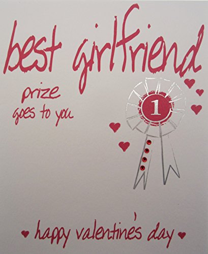 WHITE COTTON CARDS Best Girlfriend Preis geht to You Happy Valentine 's Day Hand verziert Valentinstag Karte von WHITE COTTON CARDS