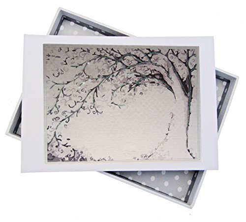 WHITE COTTON CARDS Fotoalbum Erinnerungen, Mini, Baum, tree1t, Board, weiß, 12,5 x 17,5 x 2,5 cm von WHITE COTTON CARDS