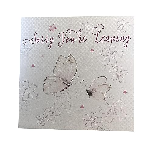 WHITE COTTON CARDS Karte mit Aufschrift Sorry Your Leaving, Schmetterling-Design, handgefertigt, Weiß WHITE COTTON CARDS Karte mit Aufschrift Sorry Your Leaving, Schmetterling-Design, handgefertigt, Weiß von WHITE COTTON CARDS