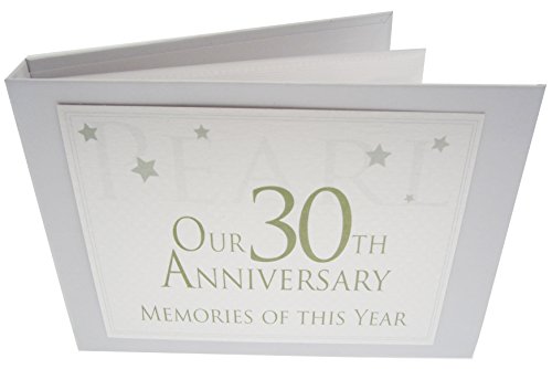 WHITE COTTON CARDS Sortiment, Pearl On Our 30th Anniversary Memories of This Year, Tiny Value Album, Code TVAW30, weiß von WHITE COTTON CARDS