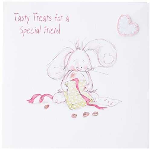 WHITE COTTON CARDS Tasty Treats für A Special Friend Bunny und Schokolade Karte von WHITE COTTON CARDS
