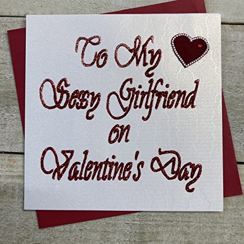 WHITE COTTON CARDS to My Girlfriend On Valentine 's Day handgefertigt Valentines Karte von WHITE COTTON CARDS