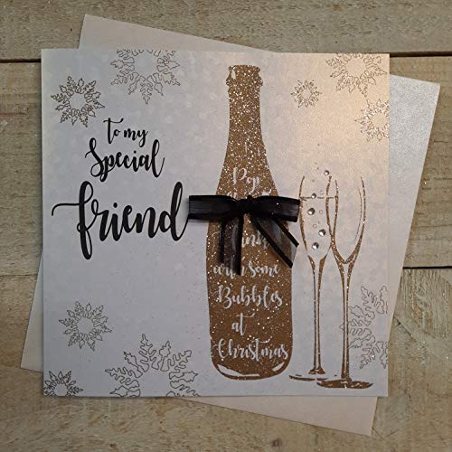 White Cotton Cards F1-SF Weihnachtskarte"Special Friend", handgemacht von WHITE COTTON CARDS