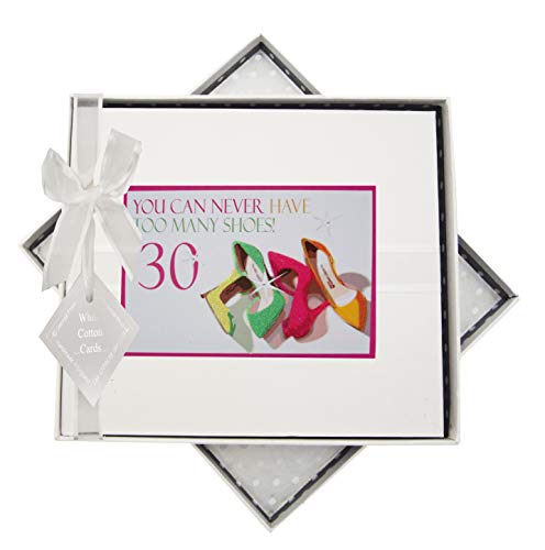 White Cotton Cards NSH30G Geburtstags-Gästebuch"You Can Never Have Too Many Shoes 30", Neon Heels von WHITE COTTON CARDS