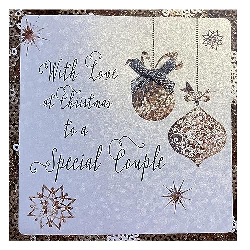 White Cotton Cards Weihnachtskarte, Motiv "To a Special Couple", handgefertigt, C4-SC von WHITE COTTON CARDS