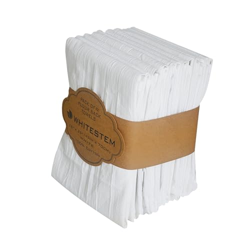 WHITESTEM Mehlsack Küchentücher | Baumwolle blanko Handtuch | Geschirrtuch Basteln Stickerei | dick saugfähig schnell trocknend | Backen Brot Proofing Leinenbezug weiß 38,1 x 63,5 cm – 12 Stück WHITESTEM Mehlsack Küchentücher | Baumwolle blanko Handtuch | Geschirrtuch Basteln Stickerei | dick saugfähig schnell trocknend | Backen Brot Proofing Leinenbezug weiß 38,1 x 63,5 cm – 12 Stück von WHITESTEM