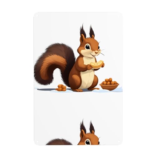 WHJDPP Winterfutter für Eichhörnchen, Bilddose, dekoratives Gemälde, 20,3 x 30,5 cm, aus Weißblech, verschleißfest und langlebig von WHJDPP