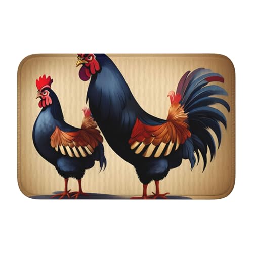 Bodenmatte mit Sperrkante, 40 x 60 WHJSHOP französischer Hahn-Druck, rutschfest, tropfgeformter Boden, ideal leicht zu reinigen und resistent gegen Verblassen Bodenmatte mit Sperrkante, 40 x 60 WHJSHOP französischer Hahn-Druck, rutschfest, tropfgeformter Boden, ideal leicht zu reinigen und resistent gegen Verblassen von WHJSHOP