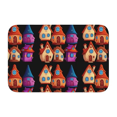 Bodenmatte mit Verriegelungskante, 40 x 60 WHJSHOP Cartoon-Hausdruck, rutschfest, tropfgeformter Boden, ideal leicht zu reinigen und resistent gegen Verblassen Bodenmatte mit Verriegelungskante, 40 x 60 WHJSHOP Cartoon-Hausdruck, rutschfest, tropfgeformter Boden, ideal leicht zu reinigen und resistent gegen Verblassen von WHJSHOP