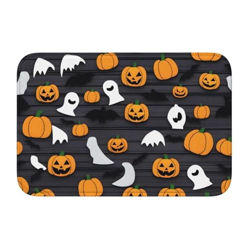 Bodenmatte mit Verriegelungskante, 40 x 60 WHJSHOP Halloween, auf Holzbrett, rutschfest, tropfgeformter Boden, ideal leicht zu reinigen und resistent gegen Verblassen Bodenmatte mit Verriegelungskante, 40 x 60 WHJSHOP Halloween, auf Holzbrett, rutschfest, tropfgeformter Boden, ideal leicht zu reinigen und resistent gegen Verblassen von WHJSHOP